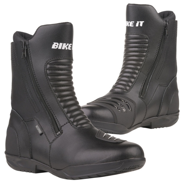 bike it Bike it 'preto' black mid length waterproof motorcycle boot (uk6 / eur40)